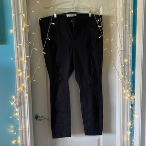 TORRID black ripped skinny jeans